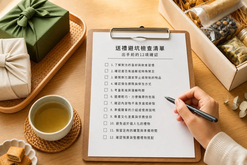 送禮避坑檢查清單：出手前的12項確認｜送外國朋友台灣伴手禮 說明圖