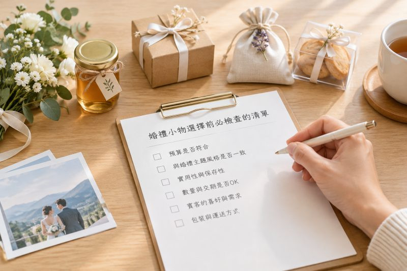 婚禮小物選擇前必檢查的清單|婚禮小物選擇 說明圖