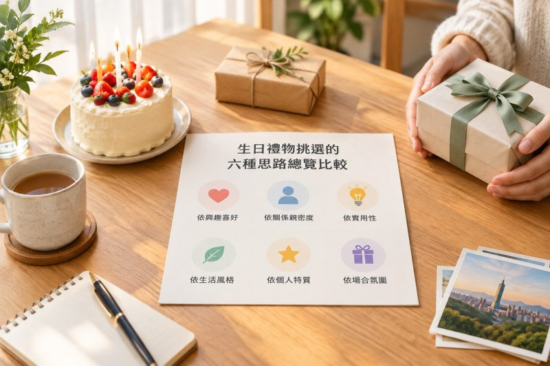 生日禮物挑選的六種思路總覽比較｜生日禮物挑選 說明圖
