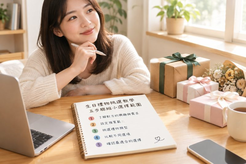 生日禮物挑選教學：五步驟縮小選擇範圍｜生日禮物挑選 說明圖