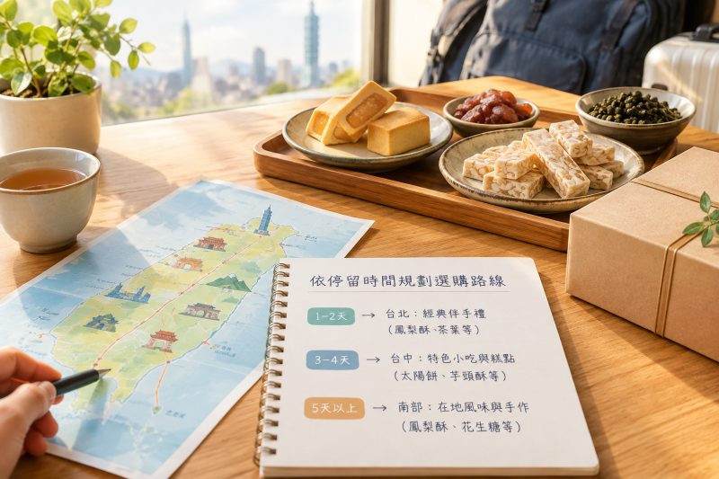 依停留時間規劃選購路線|送外國朋友台灣伴手禮 說明圖