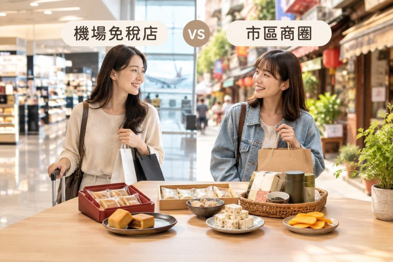 機場免稅店 vs 市區商圈,該在哪裡買?|送外國朋友台灣伴手禮 說明圖