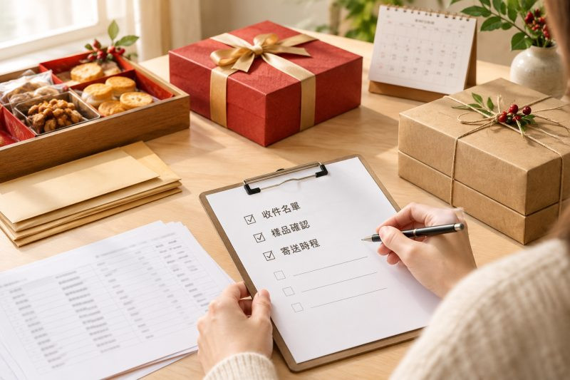 需要準備的資料與檢查欄位|年節企業禮盒採購:收件名單、樣品確認與寄送時程 說明圖
