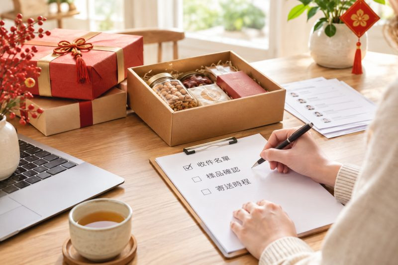 先確認問題與適用範圍|年節企業禮盒採購:收件名單、樣品確認與寄送時程 說明圖