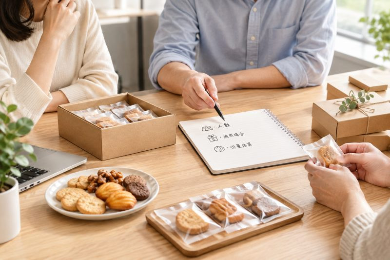 先確認問題與適用範圍|辦公室分享伴手禮:獨立包裝與份量怎麼估算 說明圖